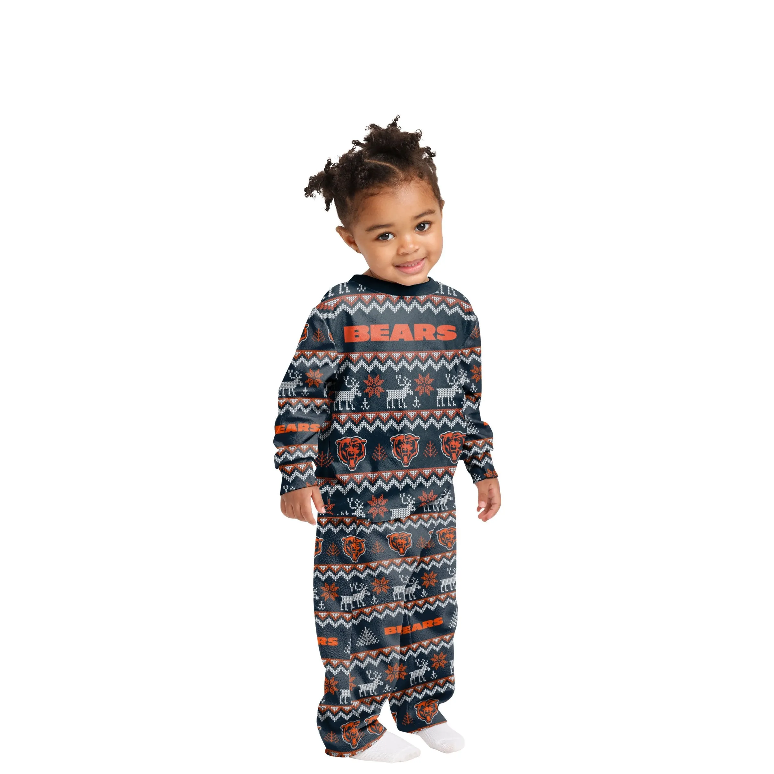 Chicago Bears NFL Ugly Pattern Family Holiday Pajamas