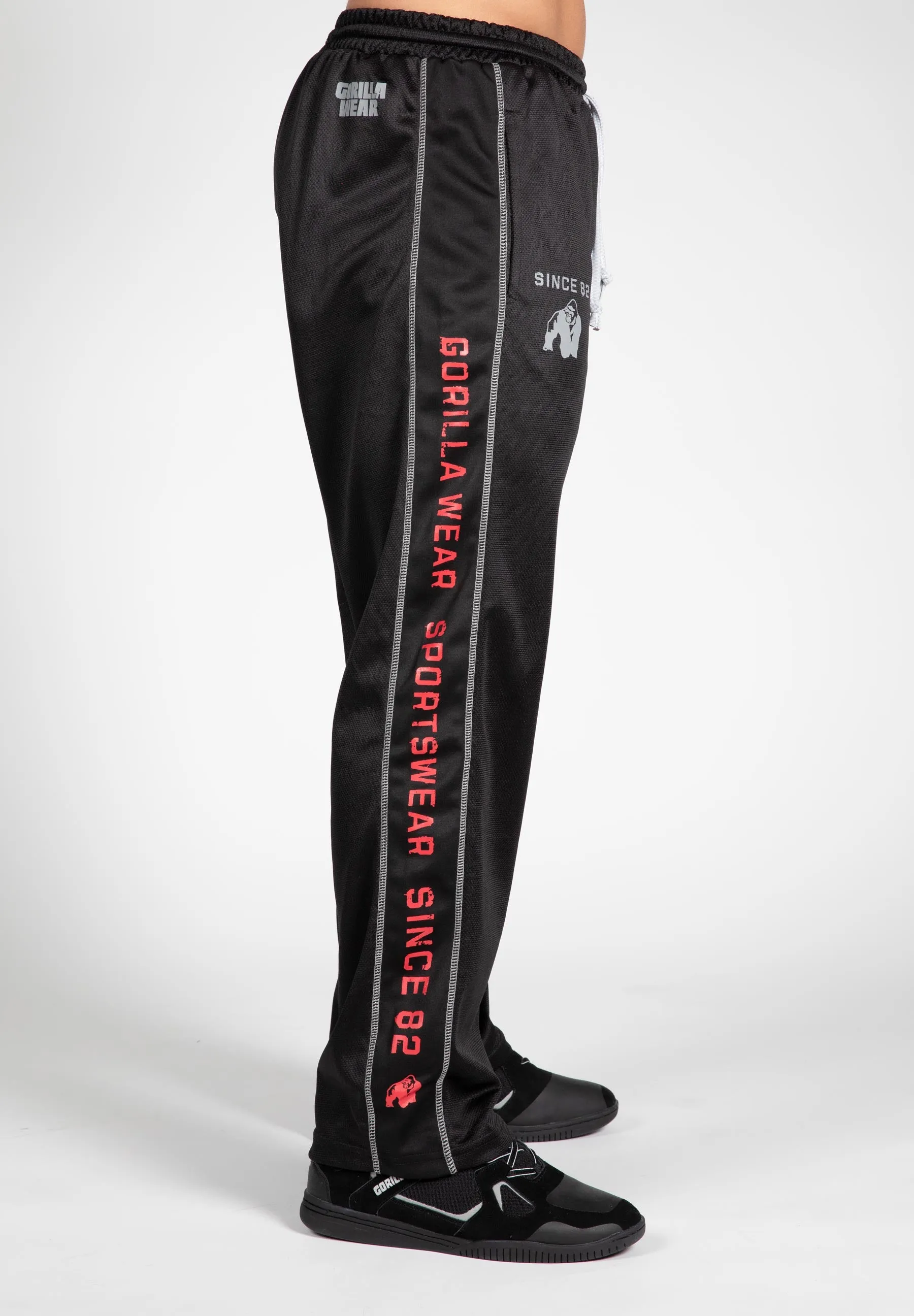 Functional Mesh Pants - Black/Red