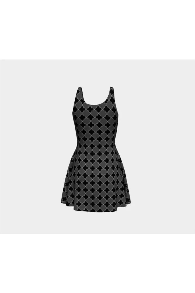 Geo Tessellation Flare Dress