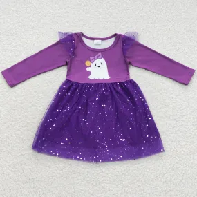 Halloween Fashion Girls Dress Long Sleeve Tutu Dresses GLD0314