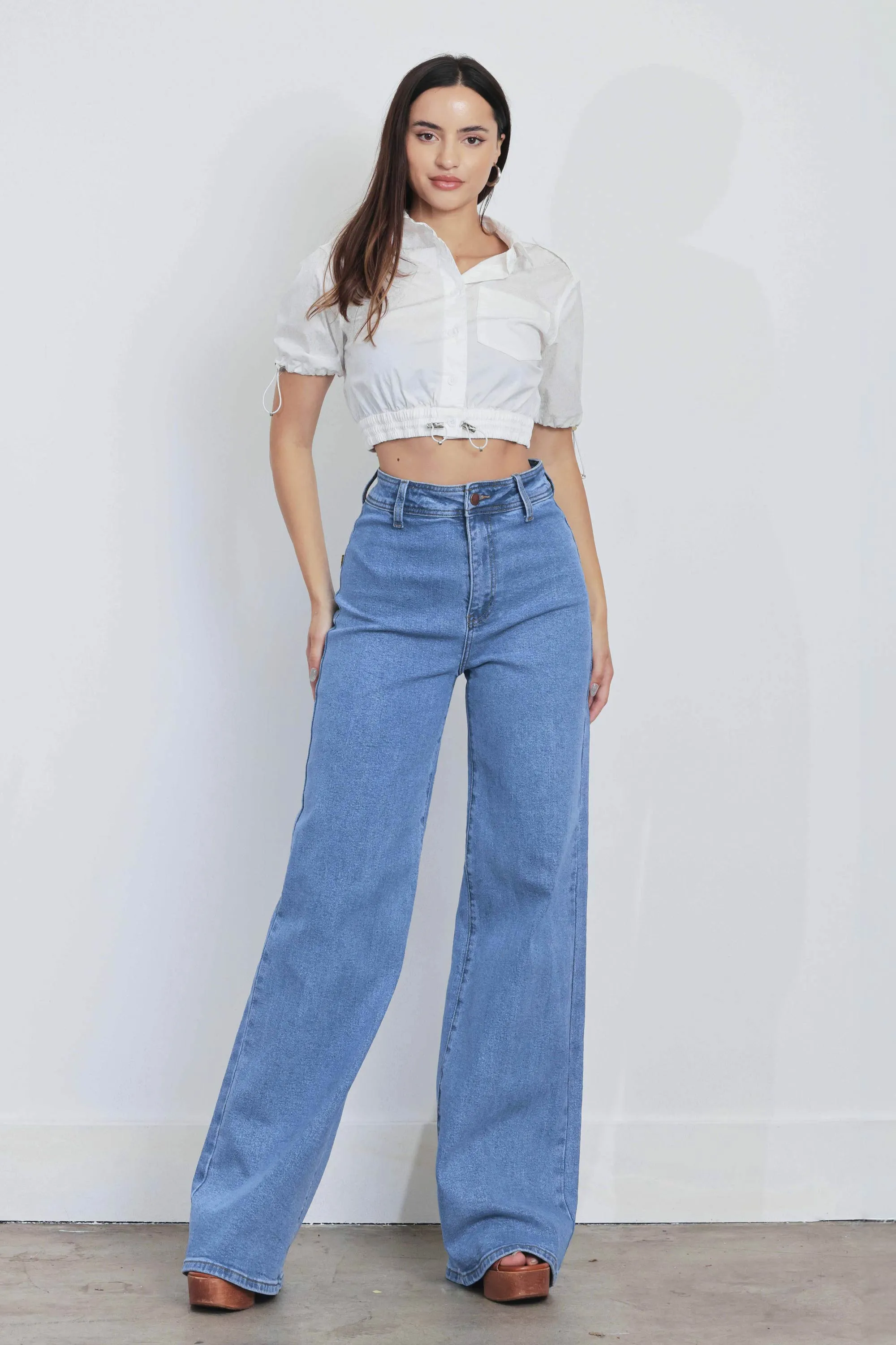 High Rise Wide Leg Jeans