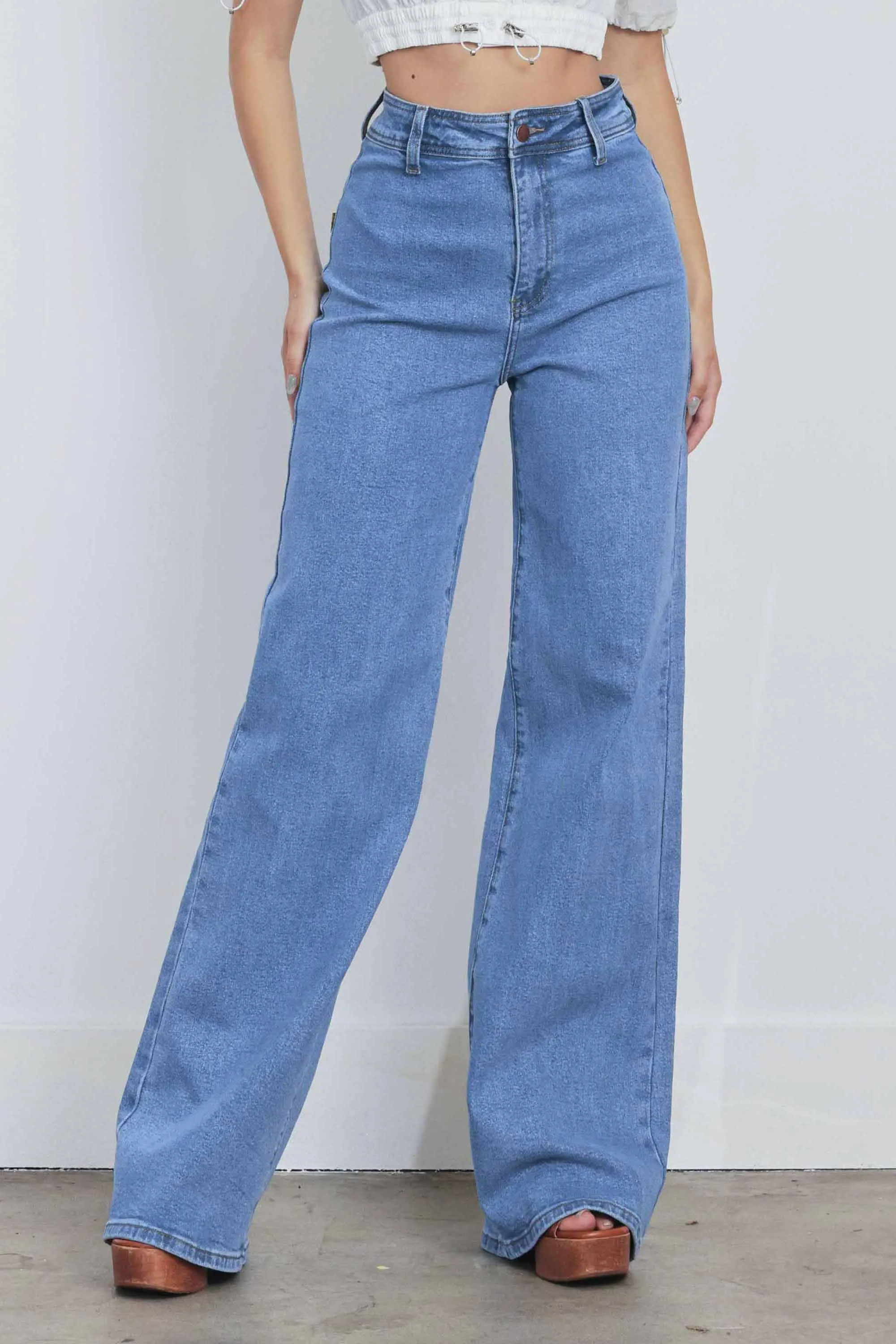 High Rise Wide Leg Jeans