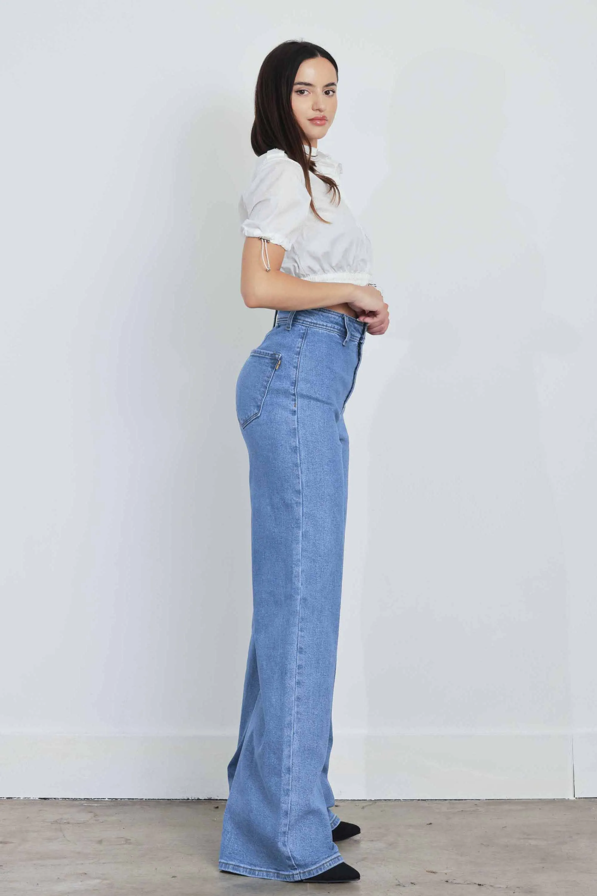High Rise Wide Leg Jeans