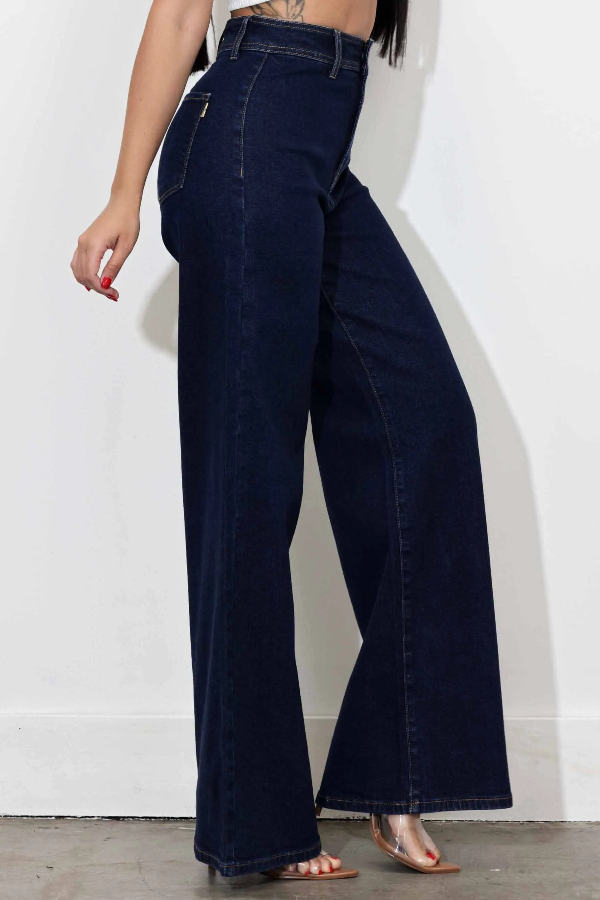 High Rise Wide Leg Jeans