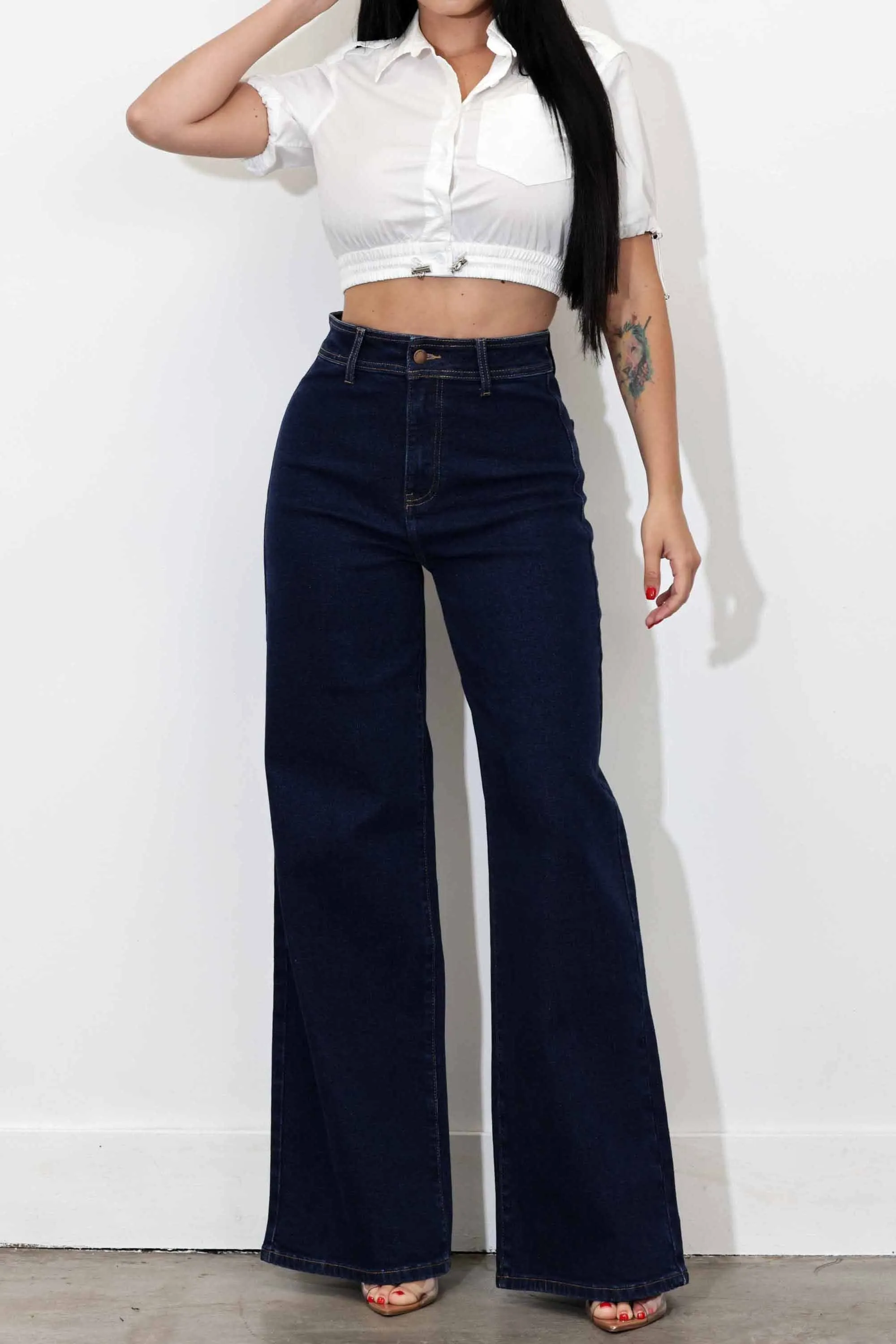 High Rise Wide Leg Jeans