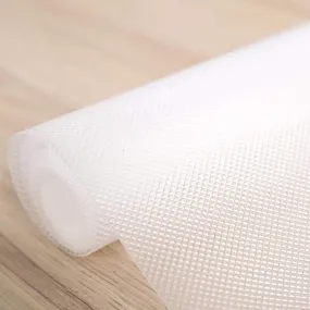 Kuber Industries Multipurpose Textured Super Strong Anti-Slip Mat Liner - Size 45X500cm (5 Meter Roll, White) - CTKTC022420, Standard