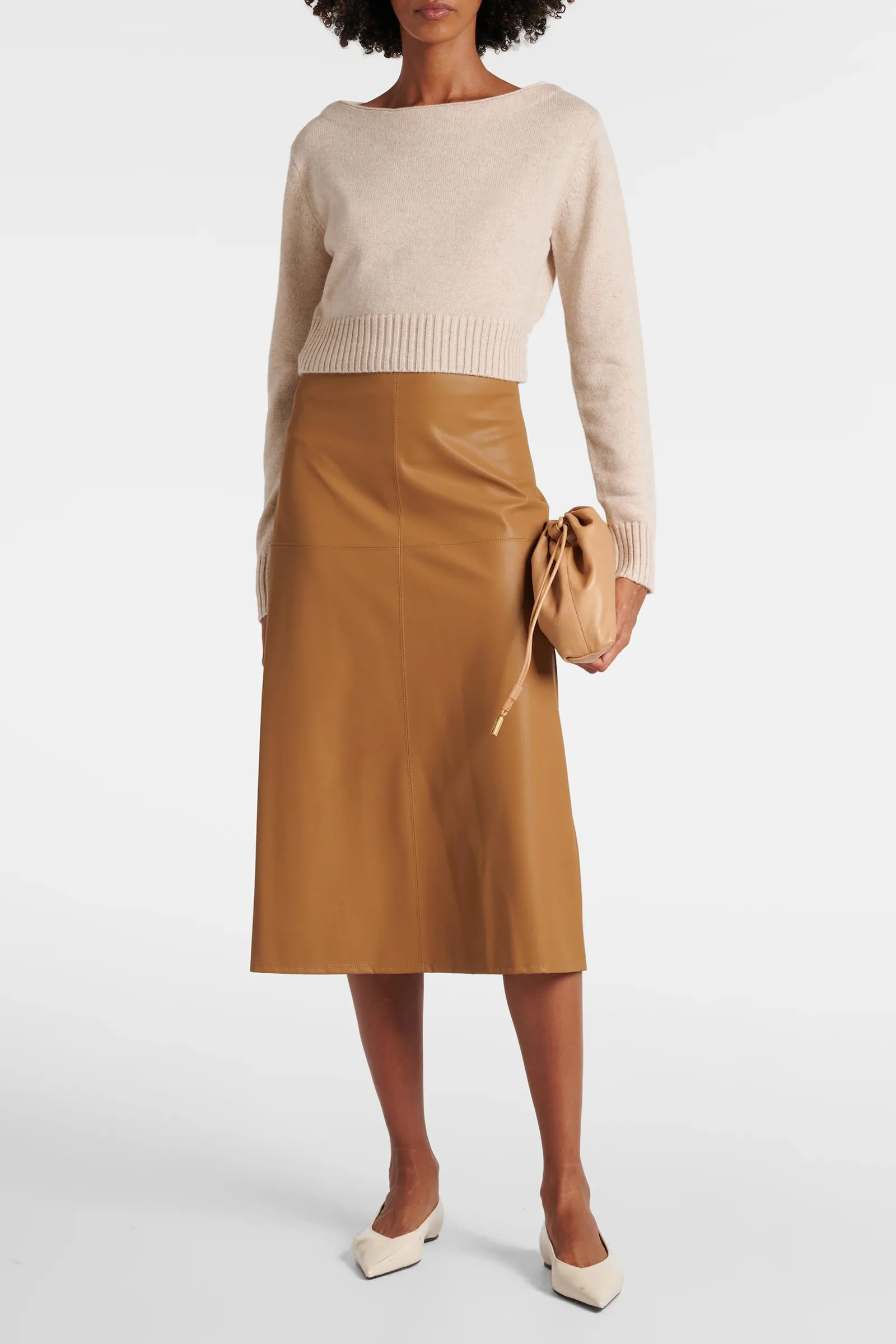 Leisure Scilli Coated Jersey Midi Skirt