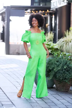 Linen Off Shoulder Jumpsuit