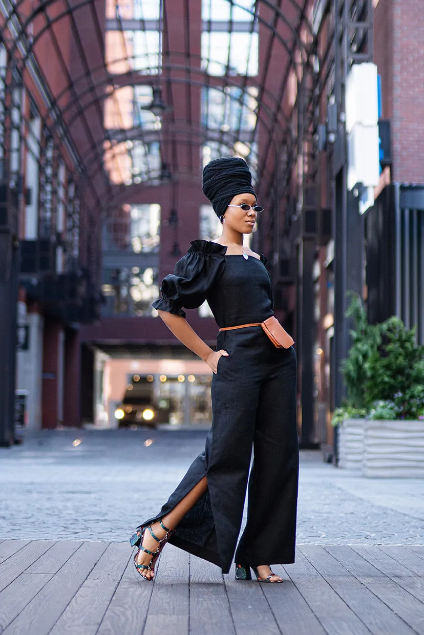 Linen Off Shoulder Jumpsuit