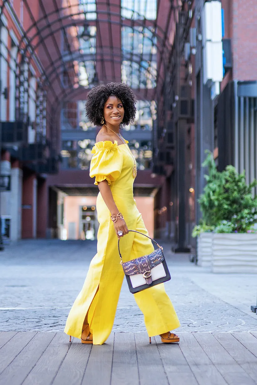 Linen Off Shoulder Jumpsuit