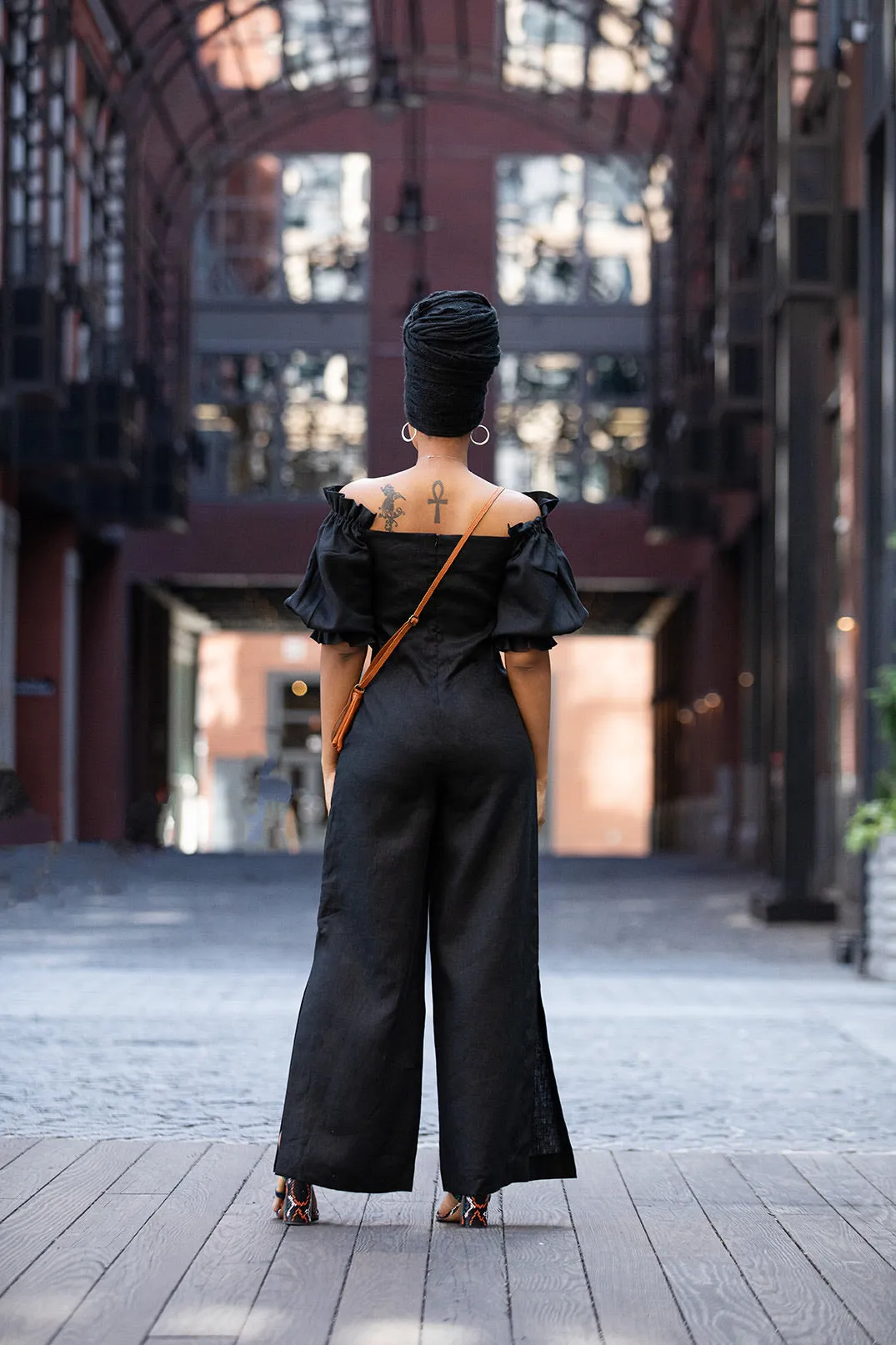 Linen Off Shoulder Jumpsuit