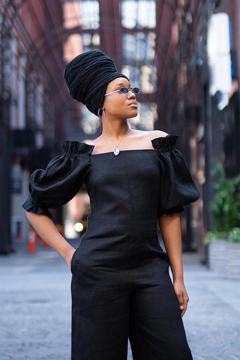 Linen Off Shoulder Jumpsuit