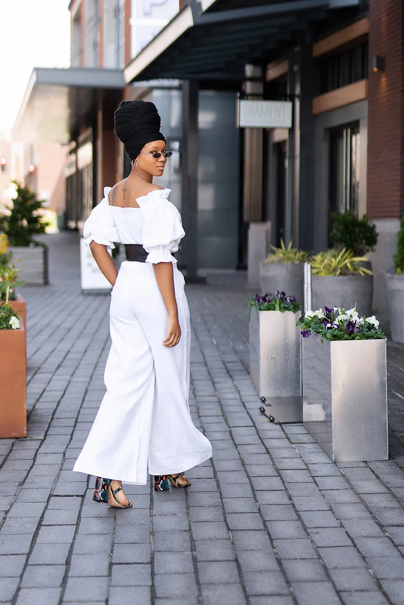 Linen Off Shoulder Jumpsuit