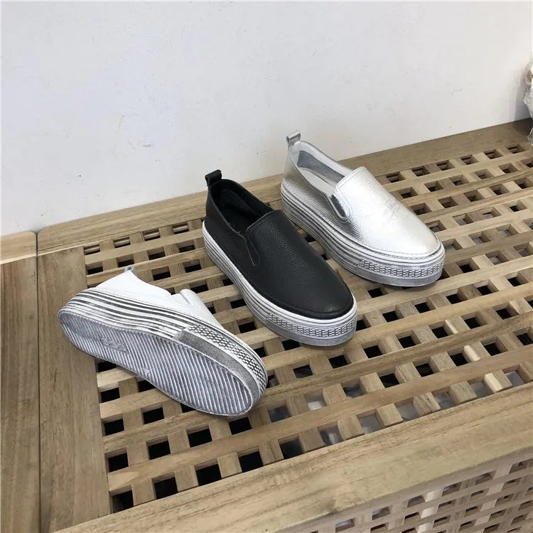 LUXE SEVEN DESIGN CHUNKY FLATFORM SLIP ON TRAINERS