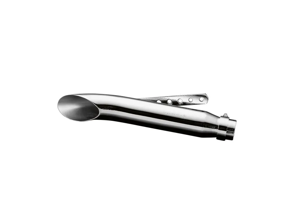 Muffler Turnout Chrome 40cm Long fits up to 45mm (1-3/4 in.) header pipes - Highway Hawk H65-938