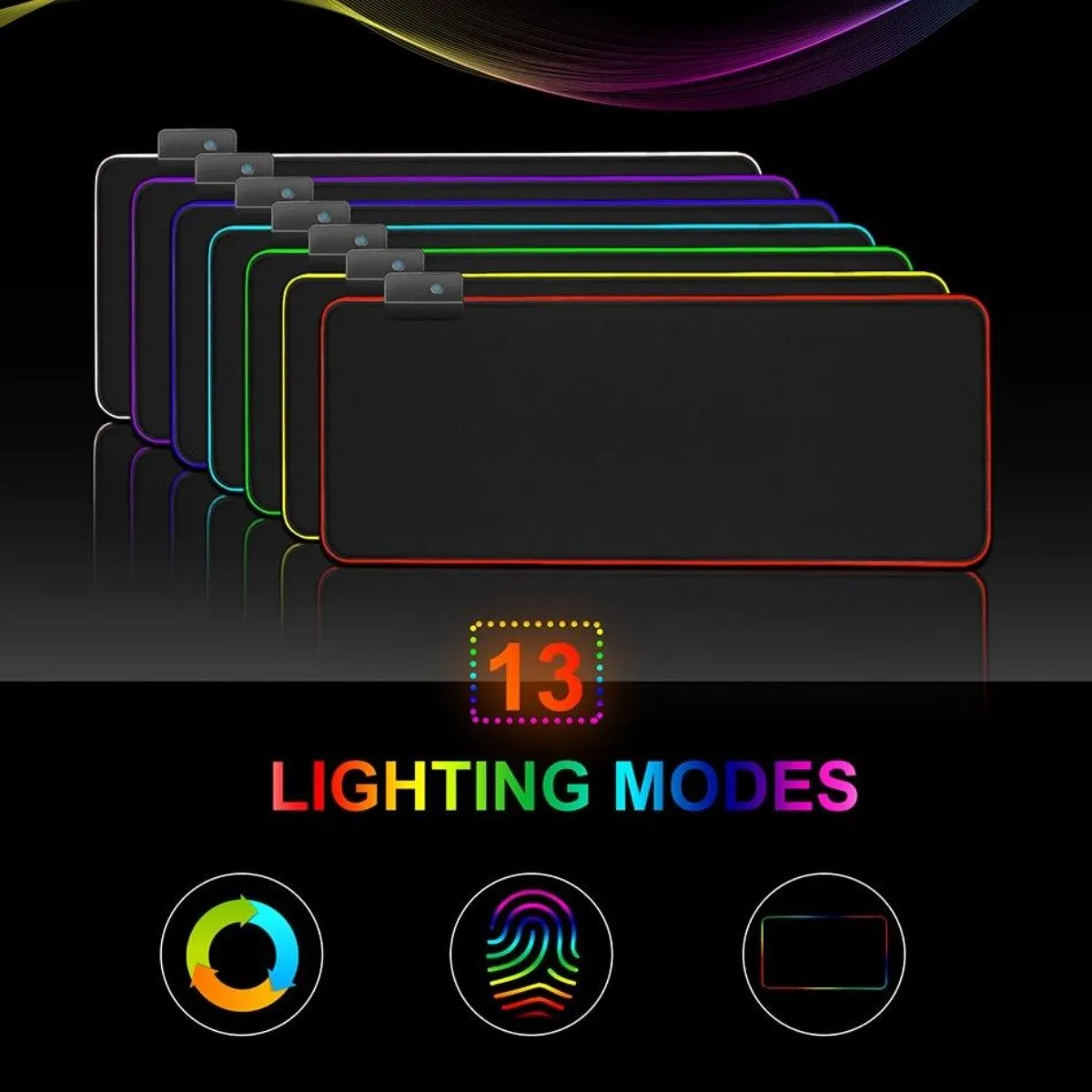 Ninja Dragon RGB Light-Up Gaming Mouse Pad - Large