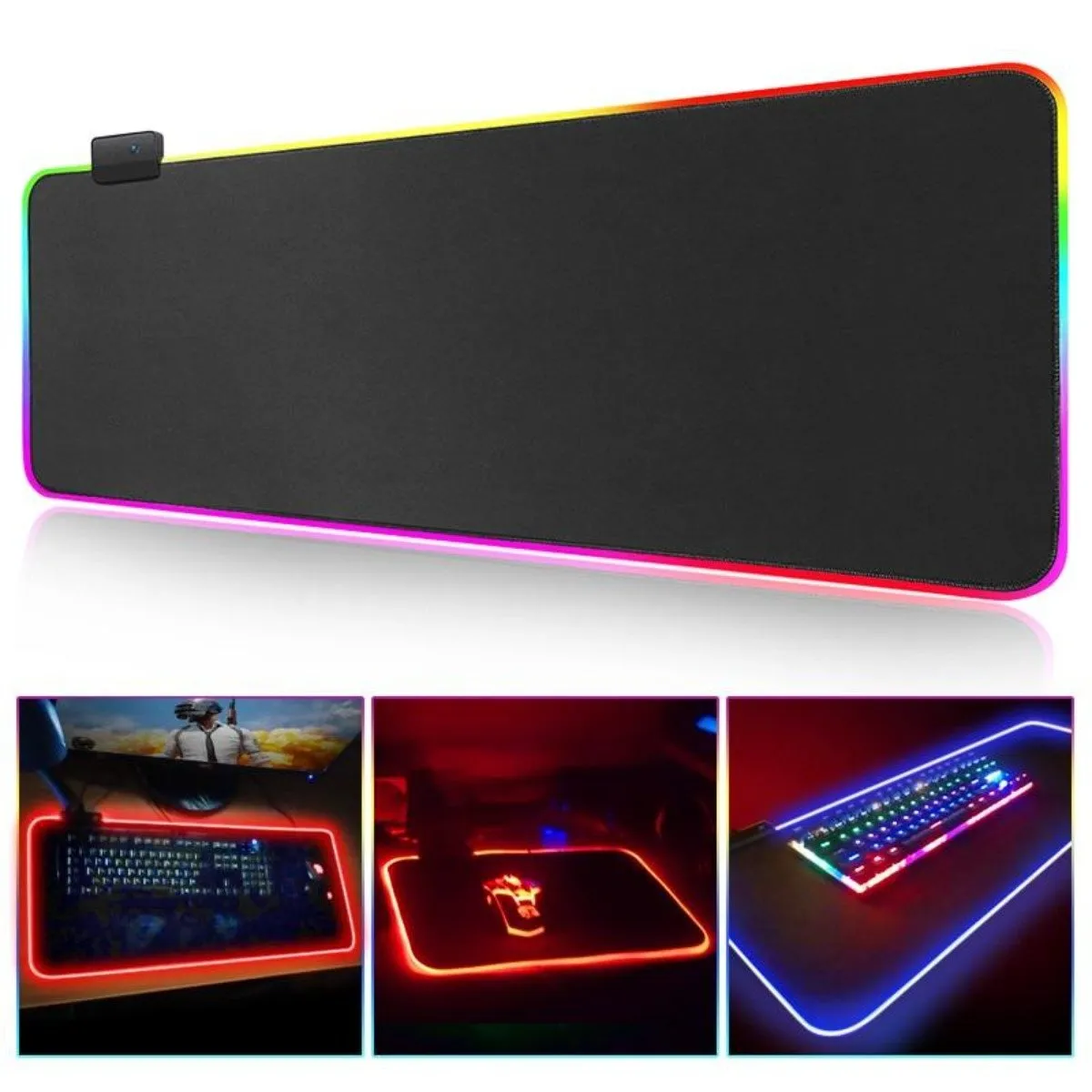 Ninja Dragon RGB Light-Up Gaming Mouse Pad - Large