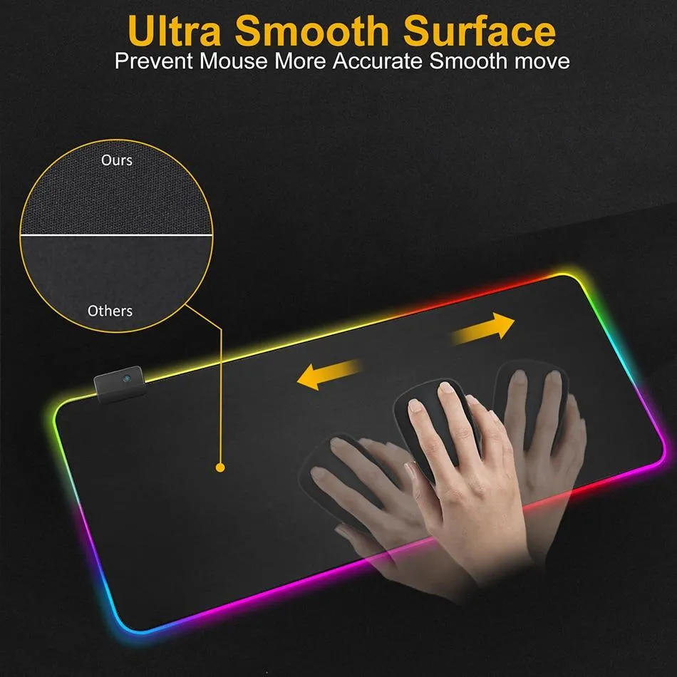Ninja Dragon RGB Light-Up Gaming Mouse Pad - Large
