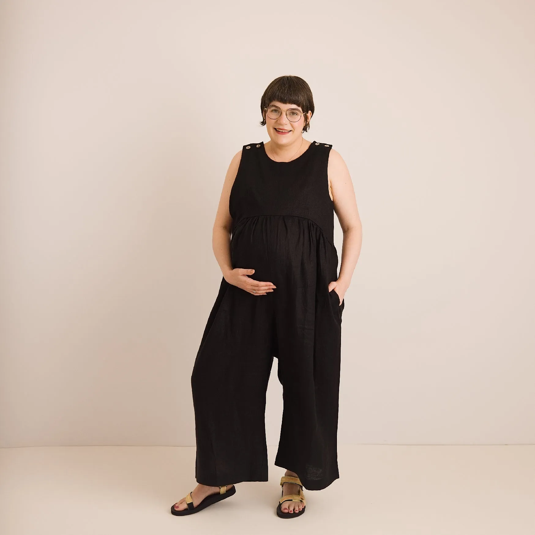 Nursing & Maternity Jumpsuit - Ada - Black