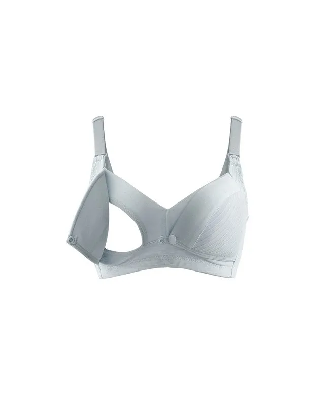 Okus - Comfy Cotton Maternity & Nursing Bra - Light Grey