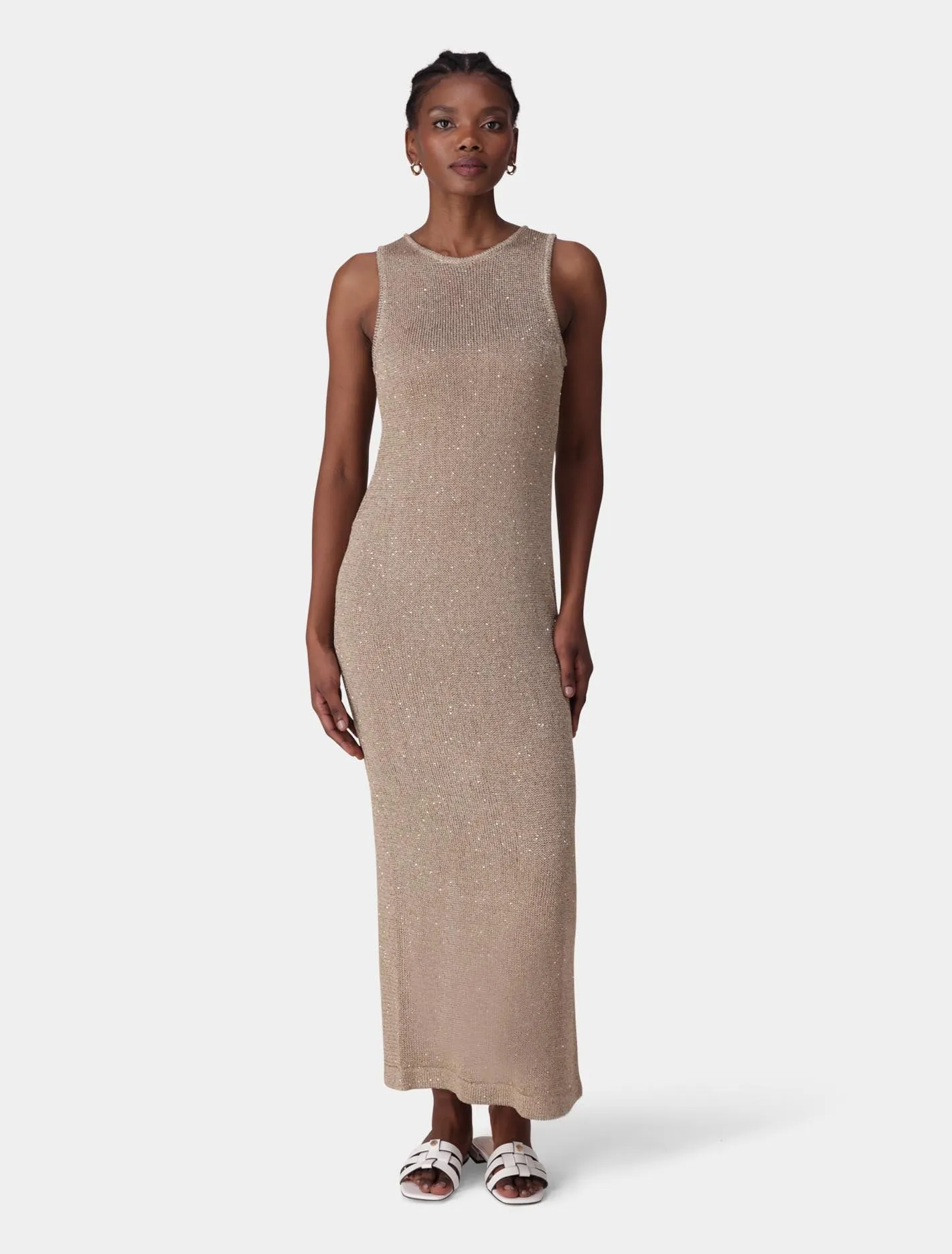 Rio Sequin Metallic Knit Dress