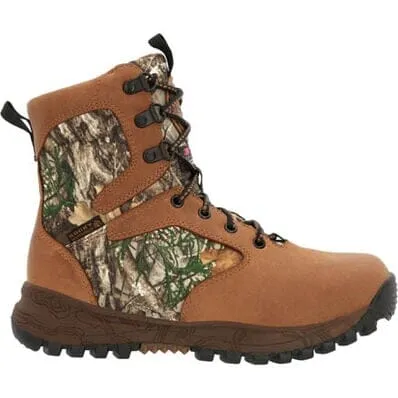Rocky Little Kids - 8" Spike Insulated Waterproof Outdoor Boot - Brown Camo