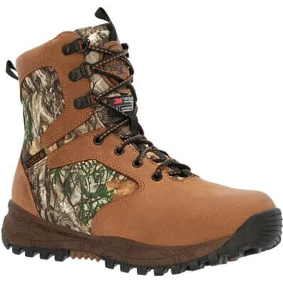 Rocky Little Kids - 8" Spike Insulated Waterproof Outdoor Boot - Brown Camo