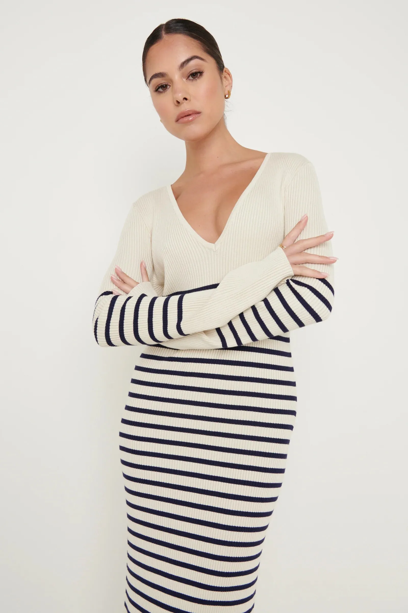 Vanessa Striped Knit Dress